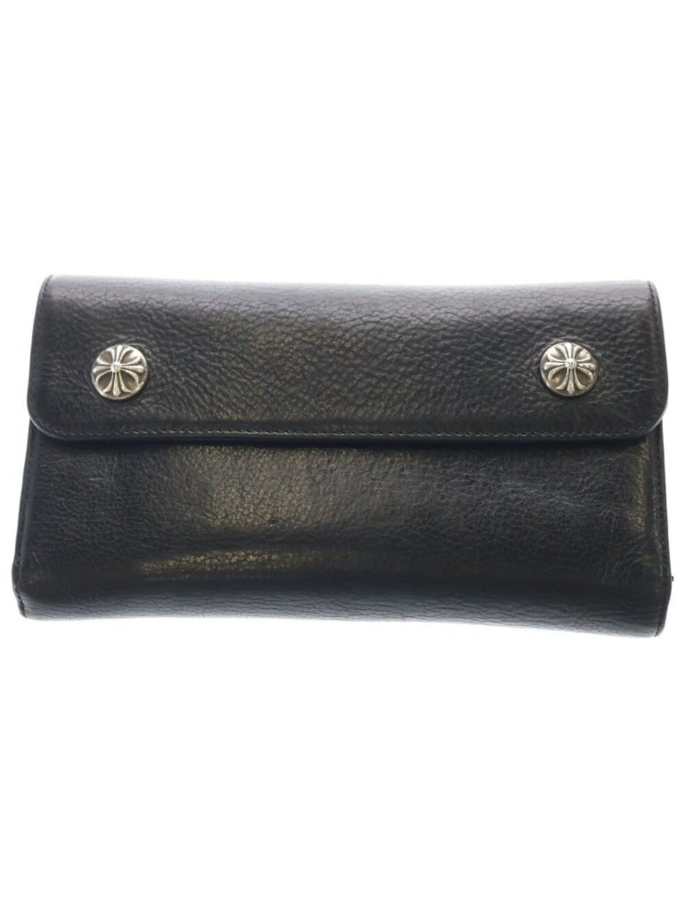 Chrome Hearts Wave Leather Wallet Black